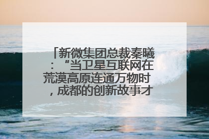 新微集团总裁秦曦：“当卫星互联网在荒漠高原连通万物时，成都的创新故事才真正开始”