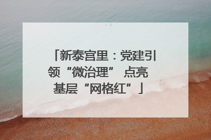 新泰宫里：党建引领“微治理” 点亮基层“网格红”