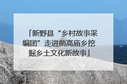 新野县“乡村故事采编团”走进前高庙乡挖掘乡土文化新故事