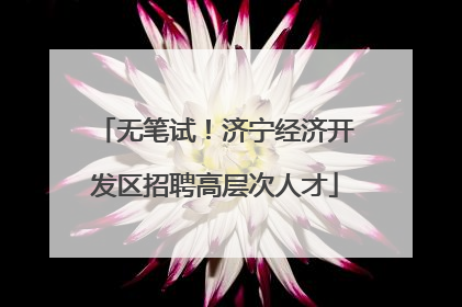 无笔试！济宁经济开发区招聘高层次人才