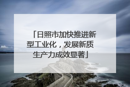日照市加快推进新型工业化，发展新质生产力成效显著
