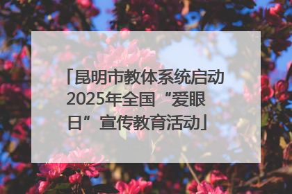 昆明市教体系统启动2025年全国“爱眼日”宣传教育活动