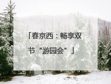 春京西：畅享双节“游园会”