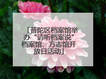 普陀区档案馆举办“请听档案说”档案馆、方志馆开放日活动