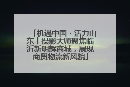 机遇中国・活力山东丨摄影大师聚焦临沂新明辉商城，展现商贸物流新风貌