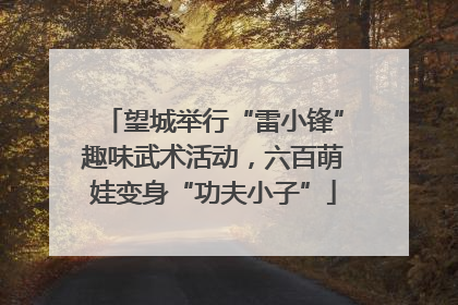 望城举行“雷小锋”趣味武术活动，六百萌娃变身“功夫小子”
