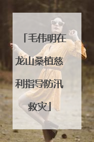 毛伟明在龙山桑植慈利指导防汛救灾