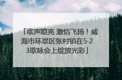 歌声嘹亮 激情飞扬！威海市环翠区张村镇在5·23歌咏会上绽放光彩