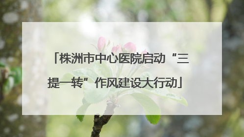株洲市中心医院启动“三提一转”作风建设大行动
