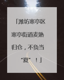 潍坊寒亭区寒亭街道麦熟归仓，不负当“夏”！