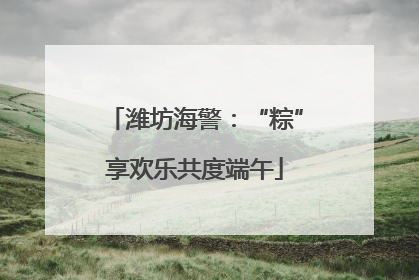 潍坊海警：“粽”享欢乐共度端午