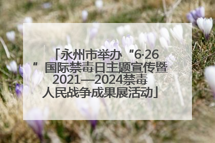 永州市举办“6·26”国际禁毒日主题宣传暨2021—2024禁毒人民战争成果展活动