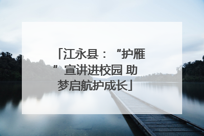 江永县：“护雁”宣讲进校园 助梦启航护成长