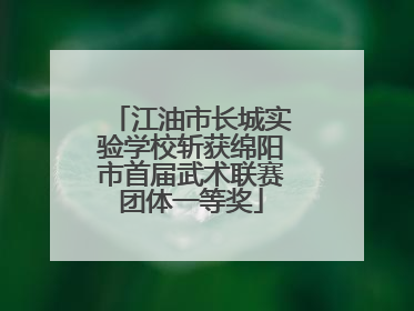 江油市长城实验学校斩获绵阳市首届武术联赛团体一等奖
