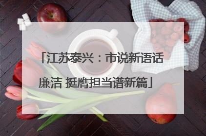 江苏泰兴：市说新语话廉洁 挺膺担当谱新篇