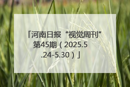 河南日报“视觉周刊”第45期（2025.5.24-5.30）