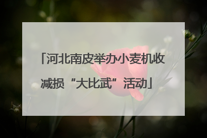 河北南皮举办小麦机收减损“大比武”活动