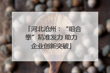 河北沧州：“组合拳”精准发力 助力企业创新突破