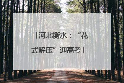 河北衡水：“花式解压”迎高考
