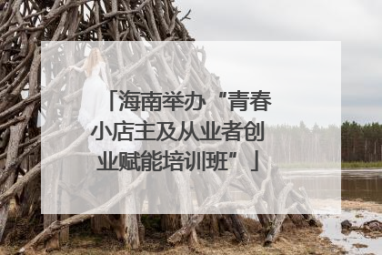 海南举办“青春小店主及从业者创业赋能培训班”