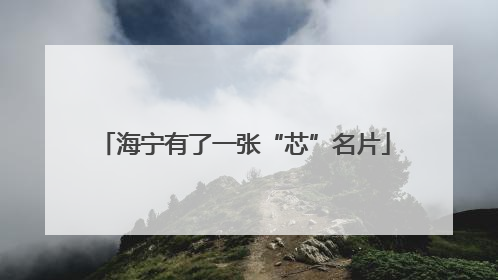 海宁有了一张“芯”名片
