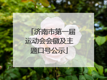 济南市第一届运动会会徽及主题口号公示