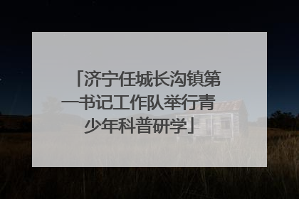 济宁任城长沟镇第一书记工作队举行青少年科普研学