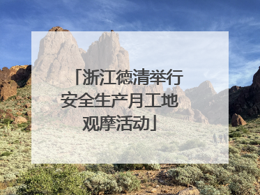 浙江德清举行安全生产月工地观摩活动