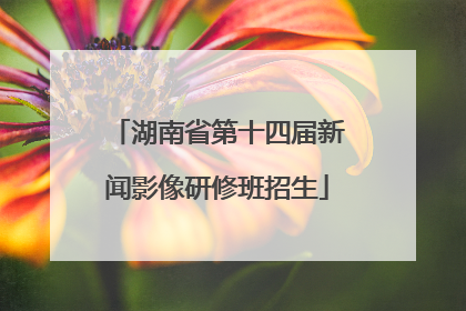 湖南省第十四届新闻影像研修班招生