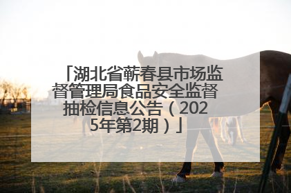 湖北省蕲春县市场监督管理局食品安全监督抽检信息公告（2025年第2期）