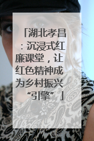 湖北孝昌：沉浸式红廉课堂，让红色精神成为乡村振兴“引擎”