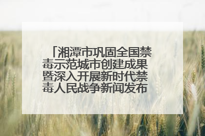 湘潭市巩固全国禁毒示范城市创建成果暨深入开展新时代禁毒人民战争新闻发布会答记者问摘录