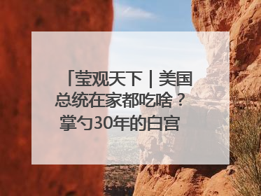 莹观天下｜美国总统在家都吃啥？掌勺30年的白宫主厨告诉你