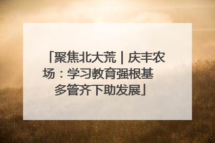 聚焦北大荒｜庆丰农场：学习教育强根基 多管齐下助发展