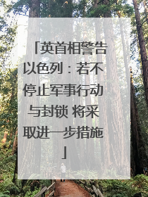 英首相警告以色列：若不停止军事行动与封锁 将采取进一步措施