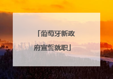葡萄牙新政府宣誓就职
