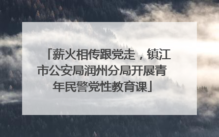 薪火相传跟党走，镇江市公安局润州分局开展青年民警党性教育课