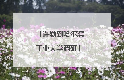 许勤到哈尔滨工业大学调研