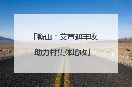 衡山：艾草迎丰收 助力村集体增收