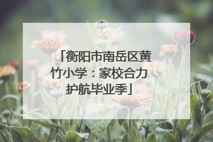 衡阳市南岳区黄竹小学：家校合力护航毕业季