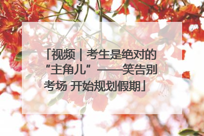 视频｜考生是绝对的“主角儿”——笑告别考场 开始规划假期