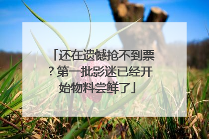 还在遗憾抢不到票？第一批影迷已经开始物料尝鲜了