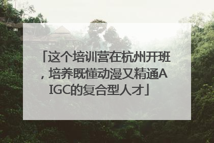 这个培训营在杭州开班，培养既懂动漫又精通AIGC的复合型人才