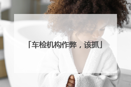 车检机构作弊，该抓