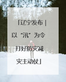 辽宁发布｜以“汛”为令 打好防灾减灾主动仗