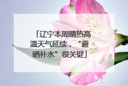 辽宁本周晴热高温天气延续，“避晒补水”很关键