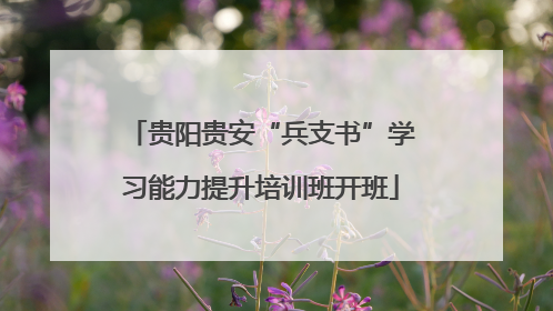 贵阳贵安“兵支书”学习能力提升培训班开班