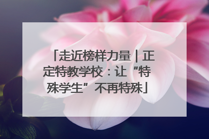 走近榜样力量｜正定特教学校：让“特殊学生”不再特殊