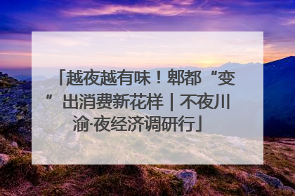 越夜越有味！郫都“变”出消费新花样｜不夜川渝·夜经济调研行