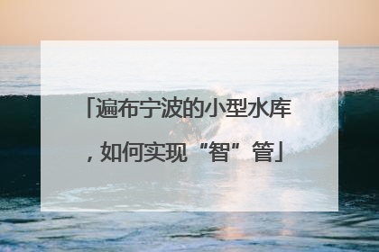 遍布宁波的小型水库，如何实现“智”管